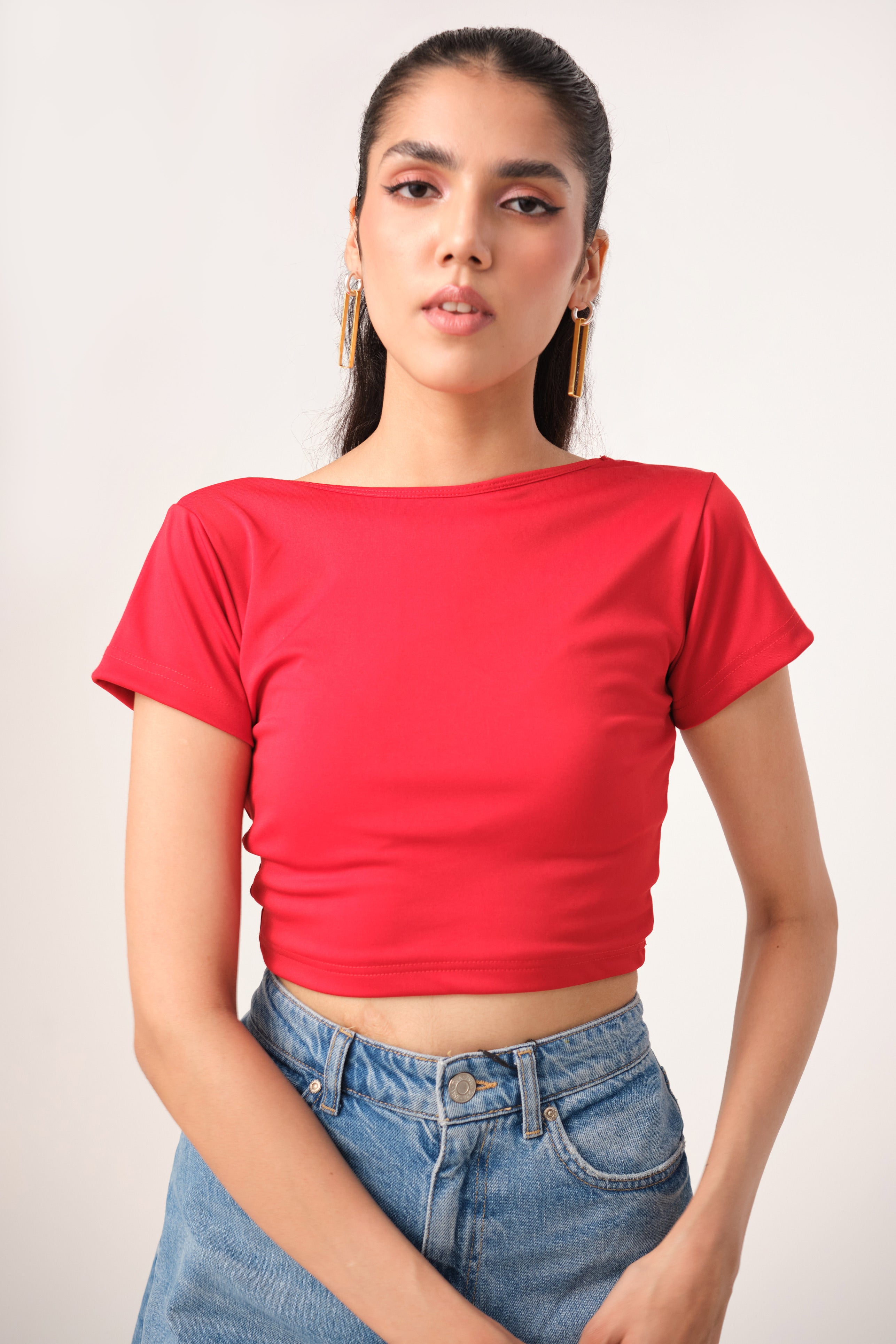 SHAKE IT OFF OPEN BACK TOP WITH CUPS