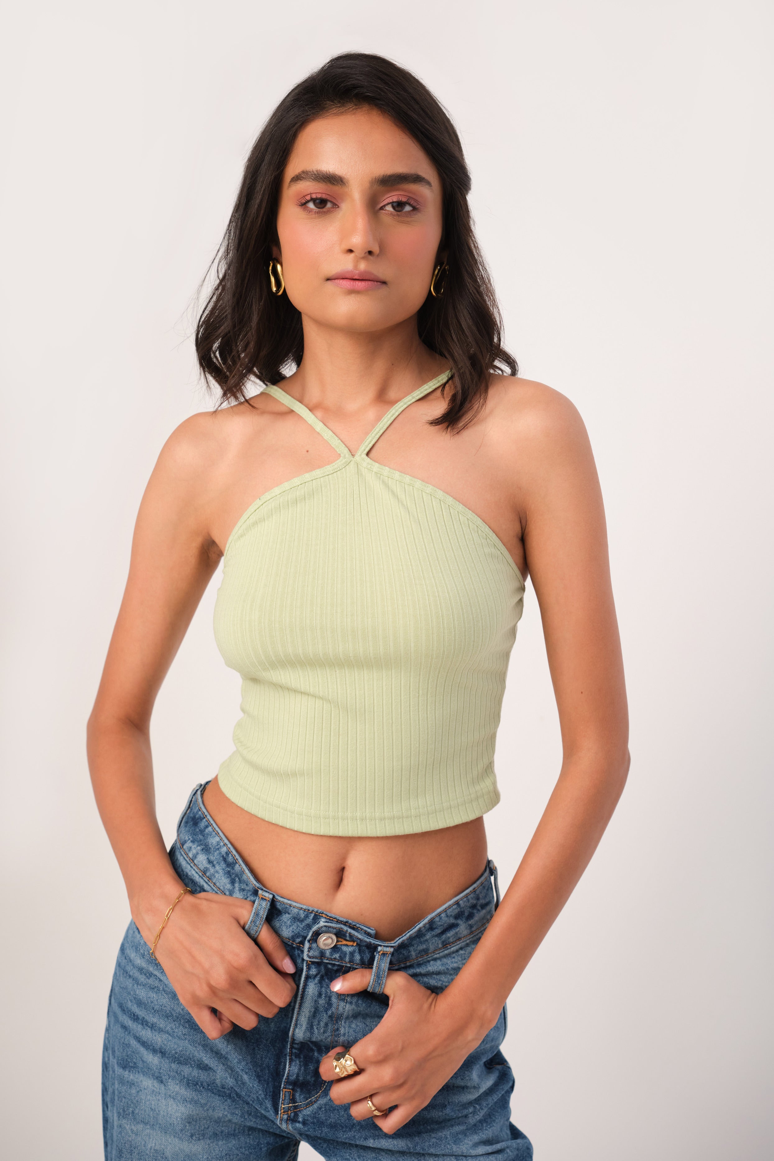 TOO GOOD TO SAY GOODBYE HALTER TOP