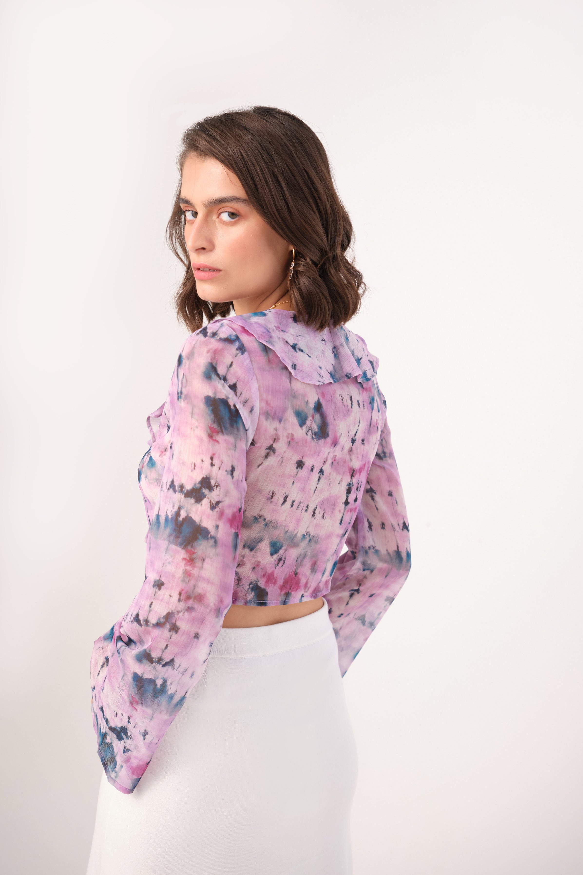 OUR LAST SUMMER RUFFLE BLOUSE