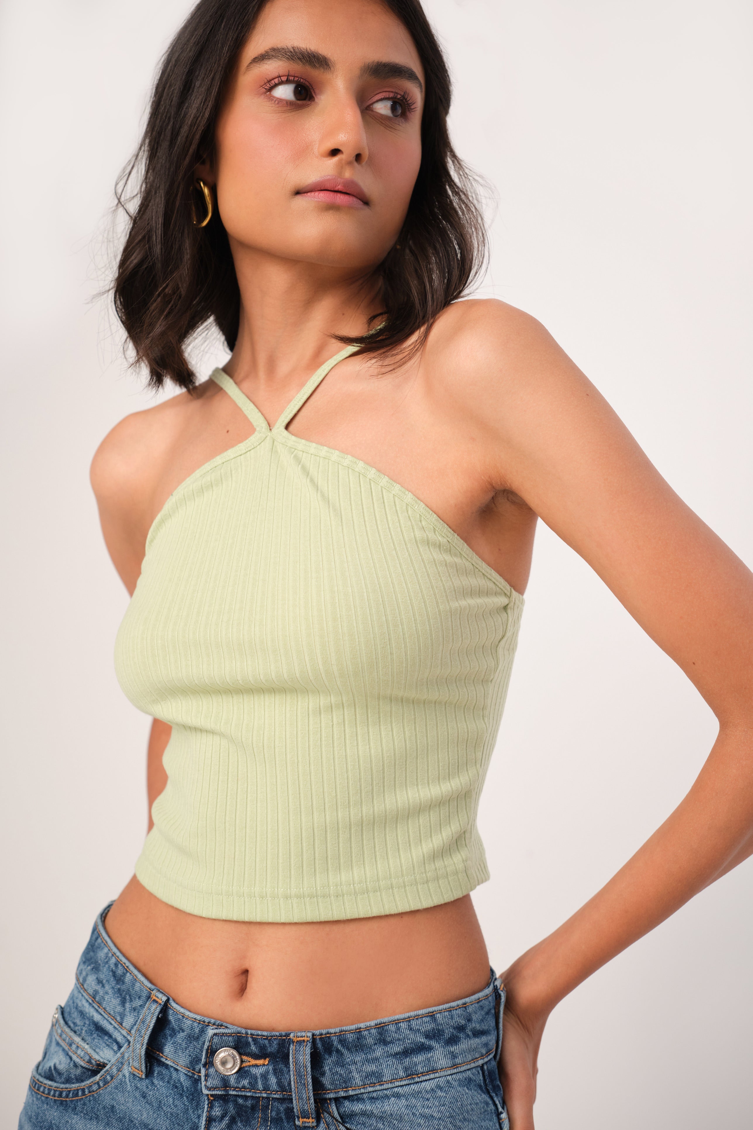 TOO GOOD TO SAY GOODBYE HALTER TOP